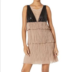 BCBGMaxAzria Women's Avril Cocktail Nude Dress